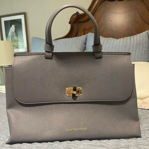 Tru Trussardi  Borsa Mano Leather Slate Blue Hand Bag